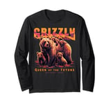 Grizzly 399 Bear Lovers Queen Of The Tetons National Park Long Sleeve T-Shirt