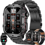 1,96"" Amoled Montre Connectée Homme Avec Appel Bluetooth 5,2/Numérotation, Smartwatch Compatible Samsung Huawei Xiaomi Android Ios Podometre Gps Partagé Montre 123 Sports Cardiofrequencemetre (Marron