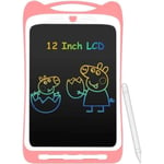 Tablette d\Ecriture LCD Enfant 12 Ardoise Magique Coloré - AGPTEK - Rose - Grand Ecran - Sans Papier - Portable