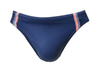 HOM Slip de Bain Micro Nautical Cup Swim Briefs, Marine Ruban rayé, S Men's