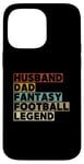 Coque pour iPhone 14 Pro Max Mari et papa Fantasy Football Legend Funny Men Retro