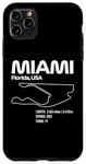 Coque pour iPhone 11 Pro Max Circuit de course à Miami Formula Racing Circuits Sport