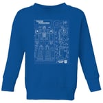 Transformers Optimus Prime Schematic Kids' Sweatshirt - Royal Blue - 7-8 ans - Royal Blue