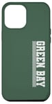 iPhone 14 Pro Max Green Bay Checkered Racing Flag Varsity Green Bay Case