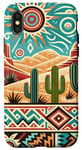 iPhone X/XS Southwest Red Rocks Desert Cacti Cactus Turquoise Brown Case