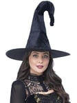 Smiffys Gothic Coven Witch Hat Tall, Velour, Halloween Fancy Dress Accessory, Witch Dress Up Hats