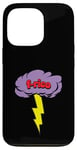 Coque pour iPhone 13 Pro Artiste local f-rico Lightning Bolt & Cloud à Los Angeles