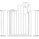 Nukido Barrière De Sécurité pour Enfants Extensible De 75 À 105 cm sans Perçage en Métal Blanc