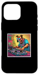 iPhone 16 Pro Max Dog Music DJ Turntables Mixing Vinyl Record Party Graphic Case