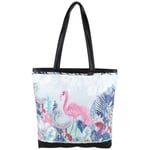 Sac à main A Découvrir !  Sac seau Apoline déco perle sequin double face motif Flamingo