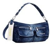 Desigual Accessoires Sac à bandoulière en Jean, L'ÉPAULE en Denim Femme, Bleu, One Size