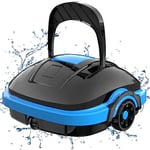 WYBOT Robot de Piscine sans Fil, aspirateur de Piscine avec Double Moteur, Auto-stationnement, Forte Puissance d'aspiration, Nettoyeur de Piscine Automatique pour piscines enterrées jusqu'à 50 m²