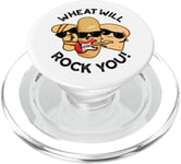 Wheat Will Rock You Funny Food Jeu de mots PopSockets PopGrip pour MagSafe