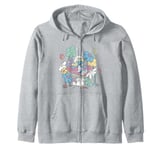 The Smurfs Smurfette Having Fun In Nature Distressed Zip Hoodie