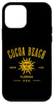 Coque pour iPhone 12 mini Cocoa Beach Florida Souvenir vintage à motif vieilli