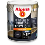 Alpina - Peinture de Finition Acrylique - Intérieur - Mat Couleur: Noir - Conditionnement: 2.5L