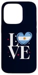 Coque pour iPhone 14 Pro Drapeau argentin coeur drôle I Love Argentina