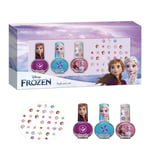 COFFRET REINE DES NEIGES COFFRET 3 VERNIS & AUTOCOLLANTS POUR ONGLES - COFFRET REINE DES NEIGES COFFRET 3 VERNIS & AUTOCOLLANTS POUR ONGLES