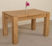 Kuba 125 x 80 cm Small Oak Dining Table | Chunky 4ft Kitchen Table