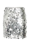 Glittagz Mini Skirt - Silver Sequins