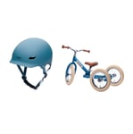 Trybike - 3 wheels Steel + Retro helmet Size S/M - Vintage blue (Bundle)