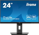 iiyama Moniteur XUB2497HSN-B2-23.8", IPS, 1920 x 1080/100Hz, 1H1DP1C, Has, RJ45