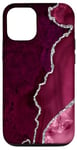 Coque pour iPhone 15 Motif Strata Bordeaux/Cassis