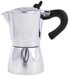 KitchenCraft World of Flavours - Machine à Café Expresso pour Cuisinière, Métal, Capacité 6 Tasse, 300 ml