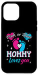 Coque pour iPhone 12 Pro Max Rose ou bleu, Mommy Loves You, fête de révélation du sexe