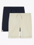 John Lewis Kids' Chino Shorts, Pack of 2, Multi