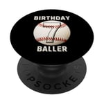 C'est mon 7e anniversaire, baseball, garçon et fille de 7 ans PopSockets PopGrip Adhésif