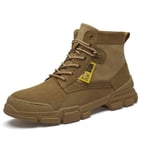 SHOULIEER Hiver Militaire Bottes décontractées Hommes Chaussures de randonnée en Plein air Force spéciale désert Bottes de Combat Tactiques Khaki 42