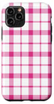 iPhone 11 Pro Pink Checkered Plaid Flannel Gingham Pattern Checker Rustic Case