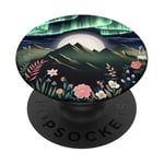 Boho Chic Couronne Florale Forêt Nature Montagne Mignon Aurore PopSockets PopGrip Adhésif