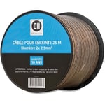 D2 Diffusion - Câble pour enceintes (2x 2,5mm² - 25 m) NC