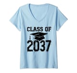 Womens Class of 2037 Graduation Party Supplies Graduation Gift Idea V-Neck T-Shirt