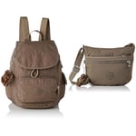 Kipling City Pack S Women's Backpack Handbag, Brown (True Beige True Beige), One Size Arto S, Women’s Cross-Body Bag, Beige (True Beige), 25x21x3 cm (B x H x T)