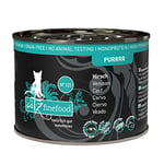 catz finefood Purrrr Hirsch Lot de 6 boîtes de 200 g de Nourriture Humide pour Chats sensibles à la Nutrition Monoprotéine N° 121 70% de Viande