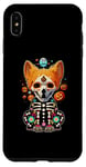 Coque pour iPhone XS Max Os de corgi mexicain Sugar Skull, Halloween, jour de la mort d'un chien