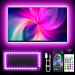 KANTUTOE Ruban LED TV, 4M TV LED pour 45"- 55" TV, musique sync Bluetooth app et télécommande TV LED Strip USB alimenté pour chambre/jeux