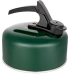 1-Litre Green Stainless Steel Whistling Stove Top Kettle, Camping Kettle with Handle, Non-Induction, Lightweight & Durable