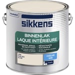 Sikkens - Peinture Laque Intérieure Bois et Fer - Résistance maximale aux taches et rayures - Satin Blanc Sable 2,5 l