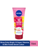 Nivea extra bright 10x super vitamins skin foods serum Moisturiser SPF15 70m