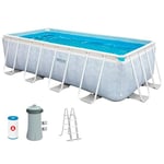 Intex - 26780NP - Kit Piscine Tubulaire rectangulaire Chevron (L) 4,00 x (l) 2,00 x (h) 1,00m