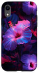 iPhone XR Aesthetic Hawaiian flower Purple Hibiscus Flowers Girl Case