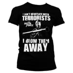 Chuck Norris - I Blow Terrorists Away Girly Tee