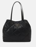 Guess Vikky Womens Tote Bag With Pochette In Black