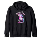 Cute Girl's Magical Unicorn Power Zip Hoodie