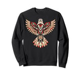 Northwest Native American Thunderbird Raven Art Design Sweatshirt