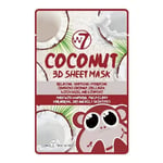 2 X W7 Face Mask Coconut 3D Sheet Relaxing Collagen Skincare For Smooth Skin